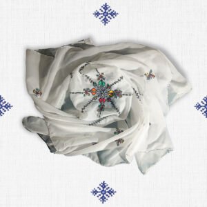Voile Brodé Terz Fessi à la main